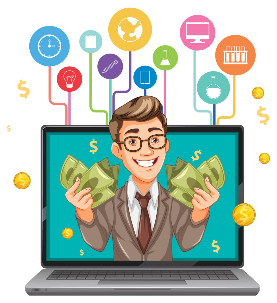 Digital Marketing for those interested in money online business success concept